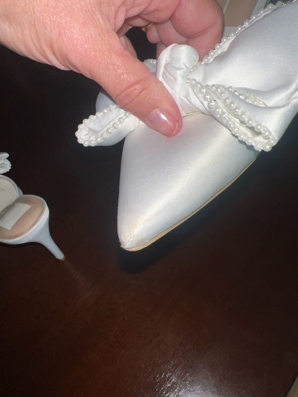 Dolce Vita Kayli Satin Pointed-Toe Bow Mules - Picture 7 of 12
